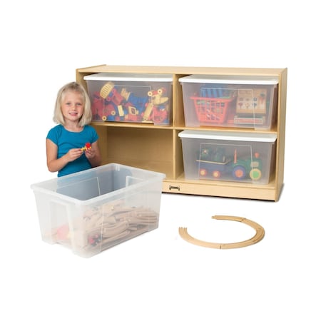 Jonti-Craft Jumbo Tote Storage-with Clear Jumbo Totes + Lids 1336JC